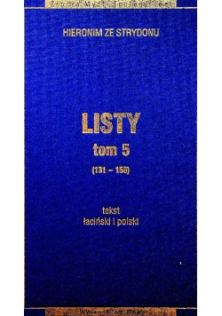 Hieronim ze Strydonu Listy Tom 5