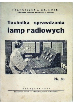 Technika sprawdzania lamp radiowych, 1947 r.
