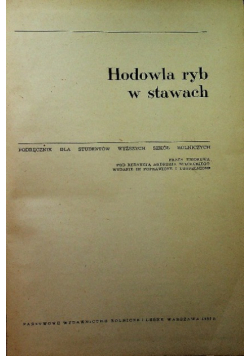 Hodowla ryb w stawach