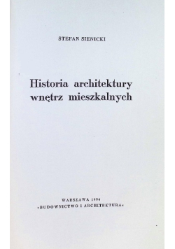 Historia architektury wnętrz mieszkalnych
