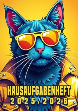 Coole Katze Hausaufgabenheft 2025/2026 mit Datum