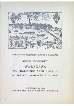 Warszawa na przełomie XVIII i XIX w