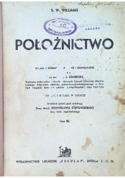 Położnictwo Tom III 1938 r.