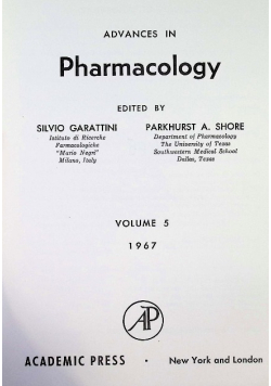 Advances in pharmacology Volume 5