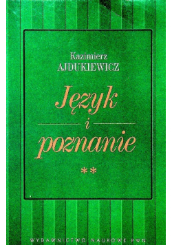 Język i poznanie Tom 2