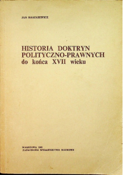 Historia doktryn polityczno prawnych