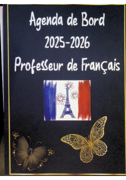 Agenda De Bord 2025-2026 Professeur de Francais