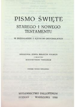 Pismo Święte Starego i Nowego Testamentu