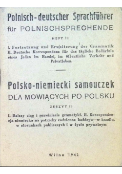 Rozmówki niemiecki samouczek dla mówiących po polsku Zeszyt 2 1942 r.