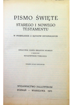Pismo święte Starego i Nowego Testamentu