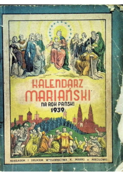 Kalendarz mariański na rok pański 1939 1938 r.