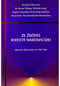 Ze źródeł kwestii mariawickiej