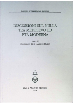 Discussioni sul Nulla tra Medioevo ed Età Moderna