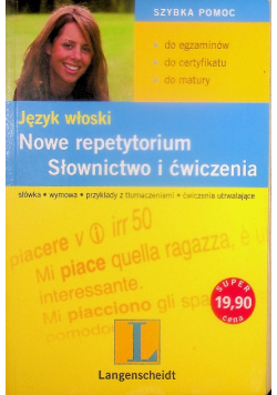 Język włoski Nowe repetytorium słownictwo i ćwiczenia