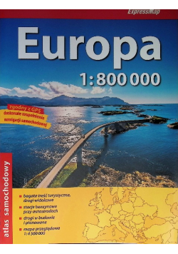 Europa atlas samochodowy 1:800 000