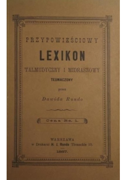 Przypowieściowy lexikon talmudyczny i midraszowy