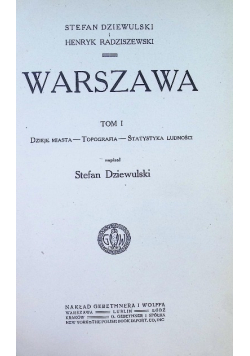 Warszawa Tom I ok 1913 r