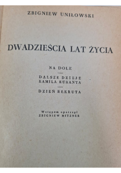Dwadzieścia lat życia