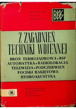 Z zagadnień techniki wojennej