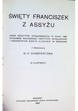 Święty Franciszek z Asyżu 1928 r