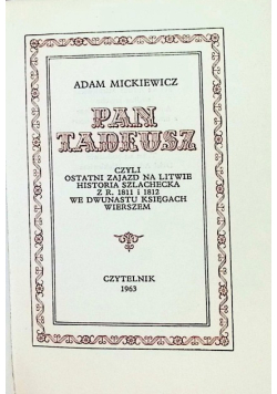 Pan tadeusz