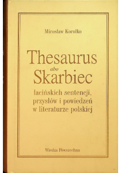 Thesaurus abo Skarbiec