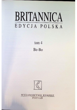 Britannica - Edycja polska Tom 4 Be-Bo