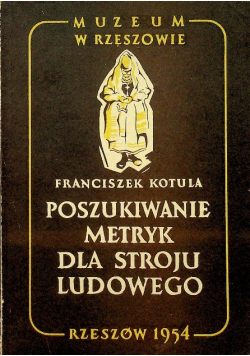 Poszukiwanie metryk dla stroju ludowego
