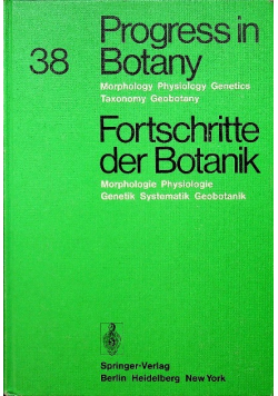 Progress in Botany Fortschritte der Botanik Tom 38