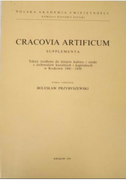 Cracovia artificum Supplementa