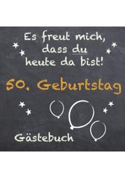 Gastebuch 50. Geburtstag zum ausfüllen / Gastebuch mit Fragen / Geschenk fur