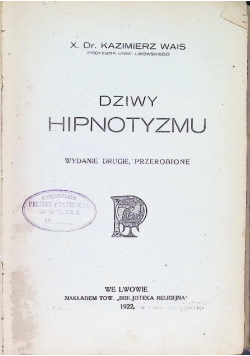 Dziwy hipnotyzmu 1922 r.
