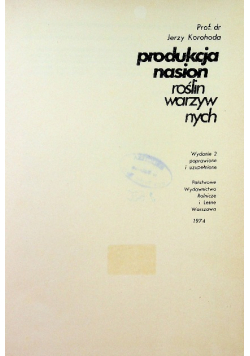 Produkcja nasion roślin warzywnych