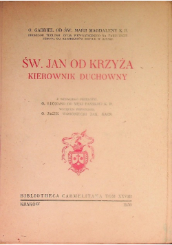 Św. Jan od krzyża. Kierownik duchowy, 1950 r.