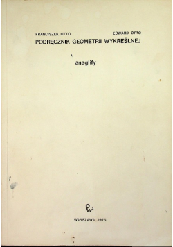 Podręcznik geometrii wykreślnej anaglify