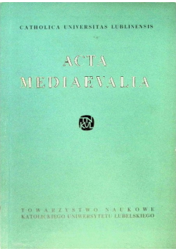 Acta Mediaevalia