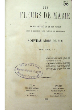 Les Fleurs de Marie 1863 r.