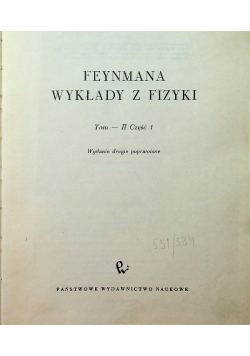 Feynmana wykłady z fizyki Tom II Część I