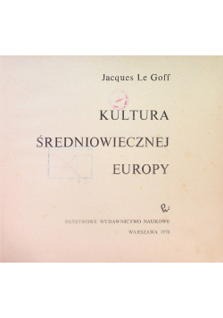 Kultura średniowiecznej Europy