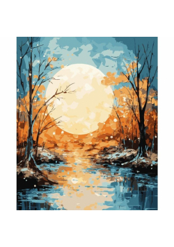 Malowanie po numerach 40x50cm Księżyc