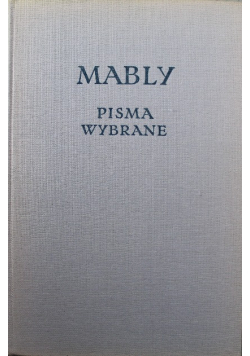 Mably Pisma wybrane