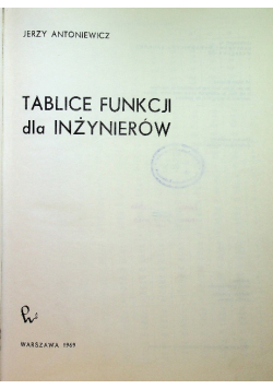 Tablice funkcji dla inżynierów