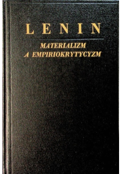 Materializm a empiriokrytycyzm 1949 r.