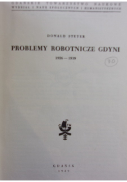 Problemy robotnicze Gdyni 1926 - 1939
