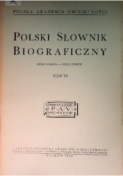 Polski słownik biograficzny Tom VI, 1948 r.