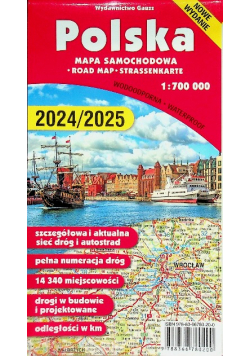 Polska Mapa samochodowa 1:700 000