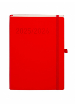 Kalendarz 2025/2026 B5 18 miesięczny TNS czerwony