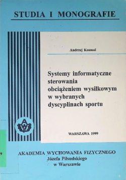 Systemy informatyczne sterowania obciążeniem wysiłkowym w wybranych dyscyplinach sportu