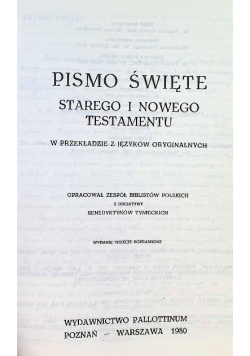 Pismo Święte Starego i Nowego Testamentu