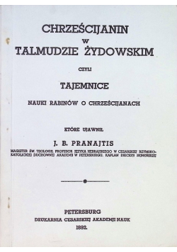 Chrześcijanin w Talmudzie Żydowskim